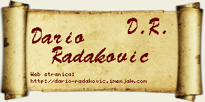 Dario Radaković vizit kartica